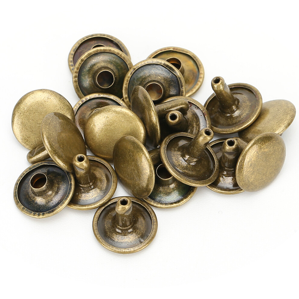 200 Sets Double Cap Rivet Round Stud Nail Iron 9121376092480