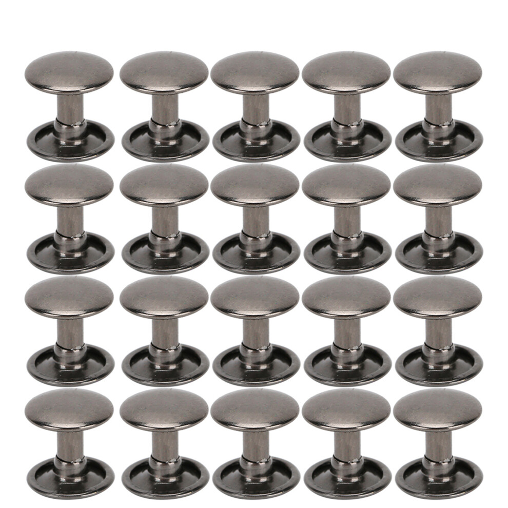 200 Sets Double Cap Rivet Round Stud Nail Iron 9121376092589
