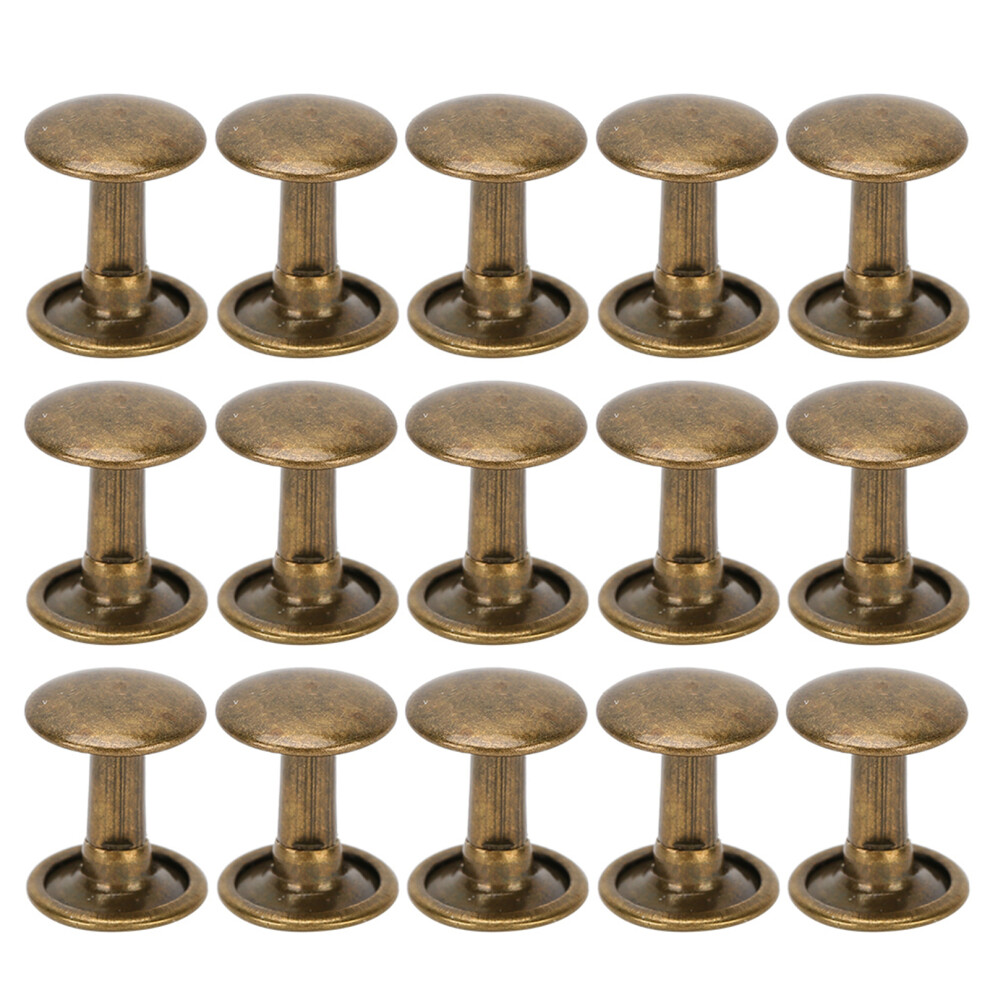 200 Sets Double Cap Rivet Round Stud Nail Iron 9121376092619