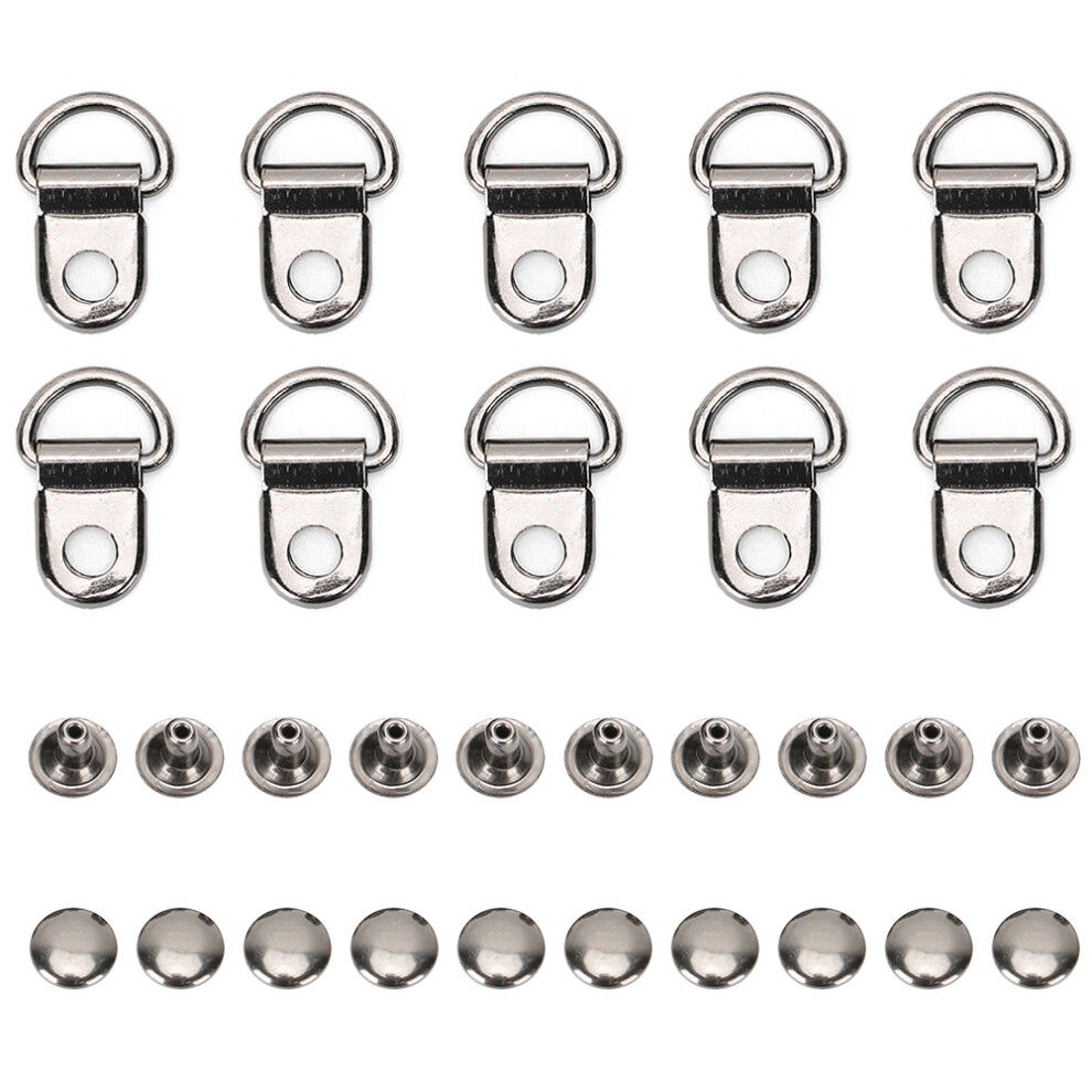 100 Sets Shoelace Hook Dring Eyelet Buckle Brass 9121376092640