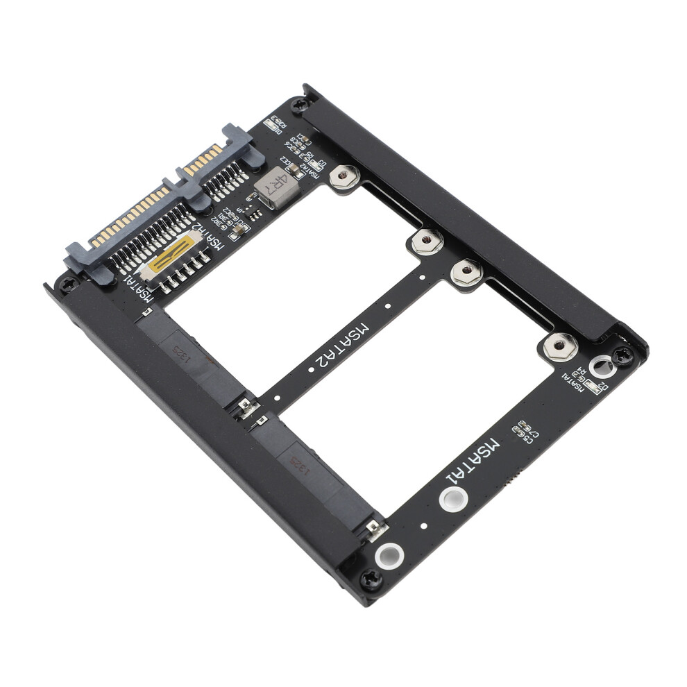 Dual Msata To 2.5In Sata Iii Adapter With Frame Housing 6Gbps Support 6911331707671