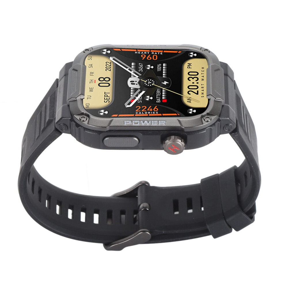 1.85 Inch Sport Smartwatch Bluetooth 5.2 Waterproof Black 5071331707826