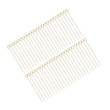 Blumenstecker-Clips, 50 Stück, wiederverwendbare goldfarbene Draht-Tischkartenhalter, 15 cm