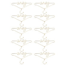 10 piezas de perchas para ropa de muñecas - 120mm/4.7in - Dorado