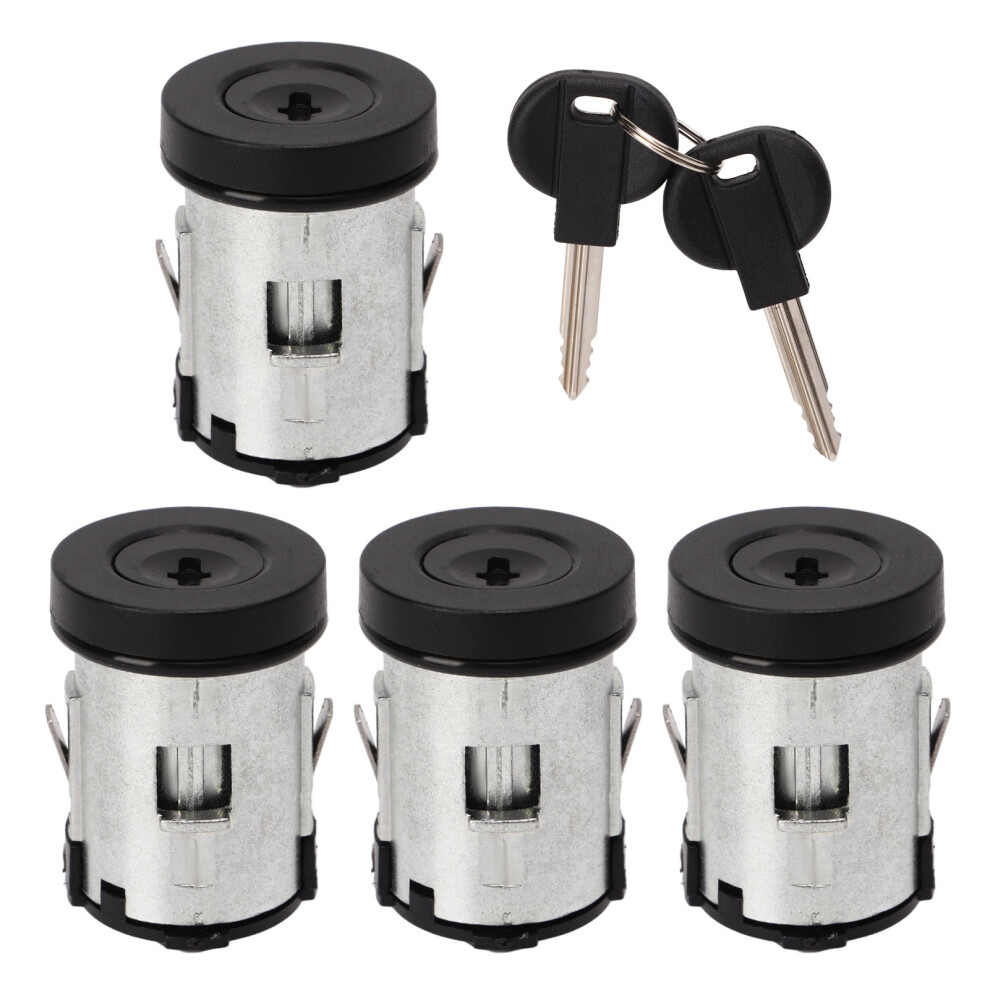 Car Door Lock Barrel Cylinder Set With Keys 9121376093388