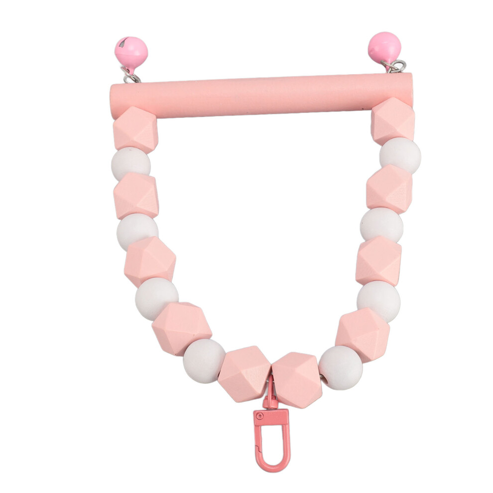 Solid Wood Bird Swing Perch Toy for Parrots, Claws Grinding & Anxiety Relief