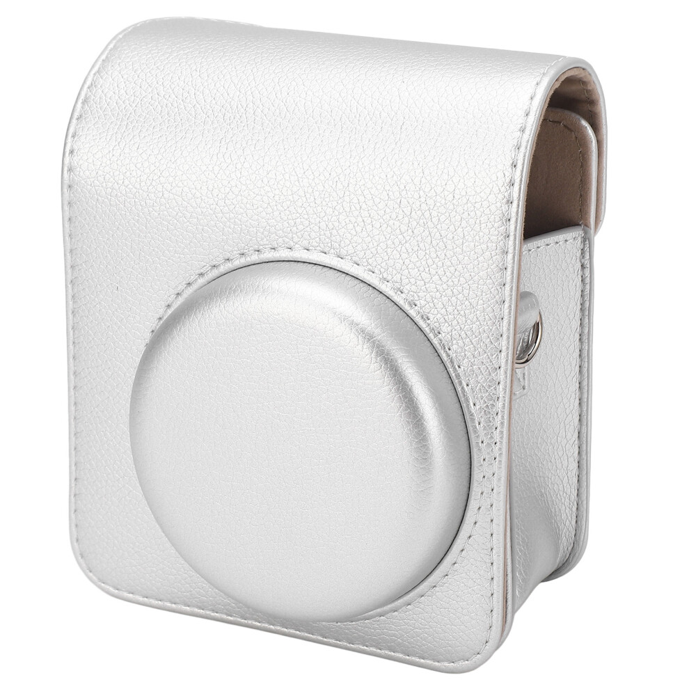 Rainproof Pu Camera Case For Instax Mini 40 With Removable Strap Silver 8711331712907