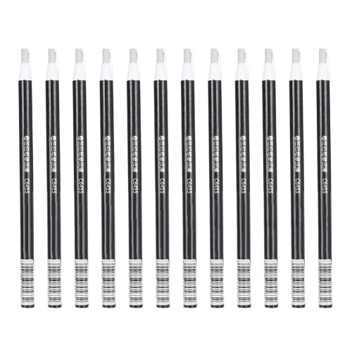 12Pcs Paper‑Wrapped Eraser Highlight Soft