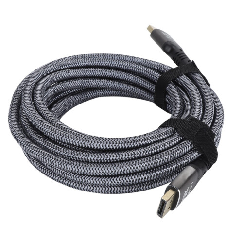 DisplayPort 2.1 Kabel 5 m Silber, 40 Gbps, 16K 30 Hz