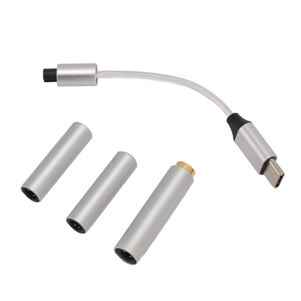 32Bits 384Khz Usb C To 2.5/3.5/4.4Mm Headphone Adapter With Dac Chip 8321331718511
