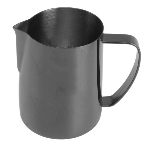Milchkännchen aus 304er Edelstahl, 600 ml, Schwarz