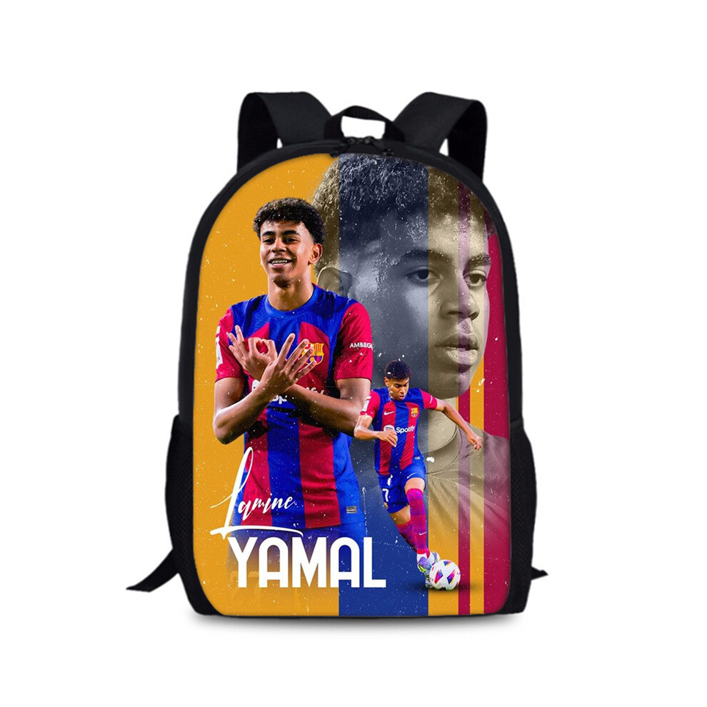 (Style10) Yamal Lionel Lamine Messi Football Star Printed Large Backpack Student Capacity