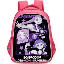 (Style4, Large ) Demon Kpop Hunters Backpack For Girls Large Capacity Oxford School Bag Fabric