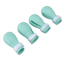 4pcs Silicone Cat Foot Covers Anti-Slip Cat Boots Soft Green Multifunctional