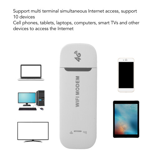 4G USB Tragbares WLAN Weiß – 10-Benutzer-Sharing, Kompakt 2