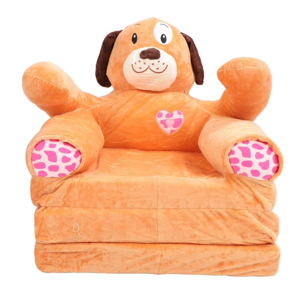 Kids Animal Cartoon Foldable Sofa, 115x50cm Crystal Velvet Mini Couch for Girls & Boys-image-OPC-PJB5QRM-NEW