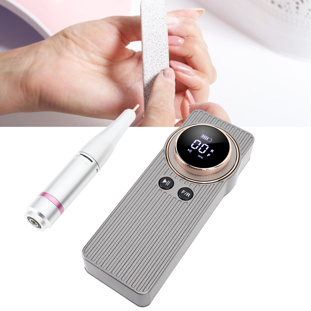 Portable Nail Drill Machine 35000RPM 2400mAh Rechargeable Polisher