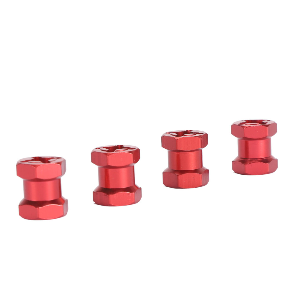 4Pcs Aluminum Rc Wheel Hex Spacers 12Mm Dia 15Mm Length Red 9371331728941