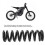 Durable Rear Shock Absorber Spring Black 650lbs for SUR-RON Light Bee X 6