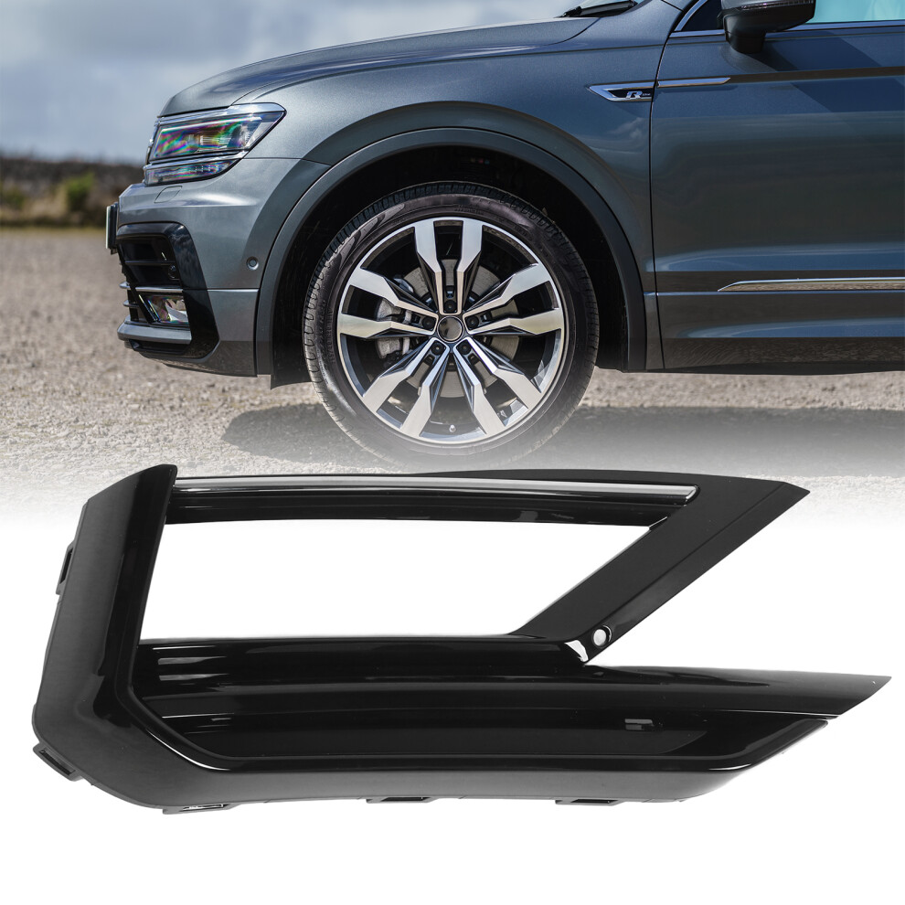 Glossy Front Bumper Fog Grille For Ad 2016-2020 Black/Light 7651331734824