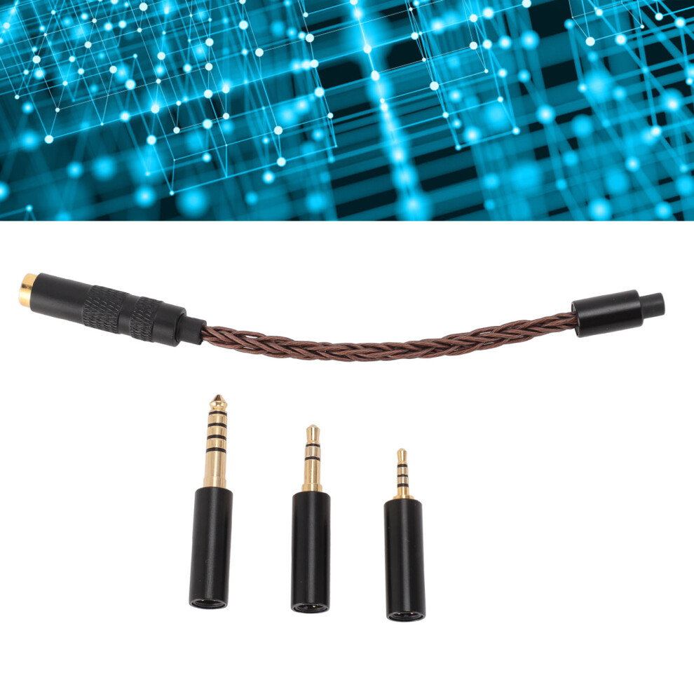 4.4Mm Female To 3.5/2.5/4.4Mm Male Headphone Adapter, Plated Silver 6911331738514