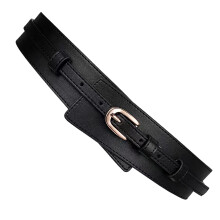 Vintage Slim PU-Gürtel, verstellbar, schwarz, Einheitsgröße