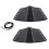 2 Sets Punk Bracer Black Outdoor PU Retractable 4