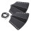 2 Sets Punk Bracer Black Outdoor PU Retractable 2
