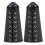 2 Sets Punk Bracer Black Outdoor PU Retractable 6
