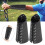 2 Sets Punk Bracer Black Outdoor PU Retractable 12