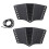 2 Sets Punk Bracer Black Outdoor PU Retractable 3