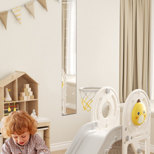 Kids Growth Chart Mirror 2.3‑5.9ft Shatterproof Acrylic Ruler 2