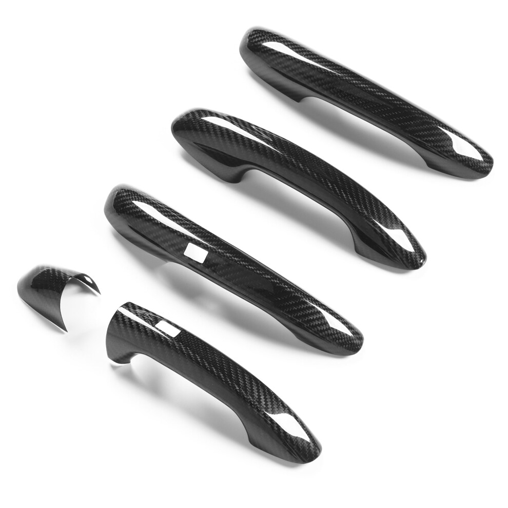 Exterior Door Handle Cover Real Carbon Fiber 9121376099281