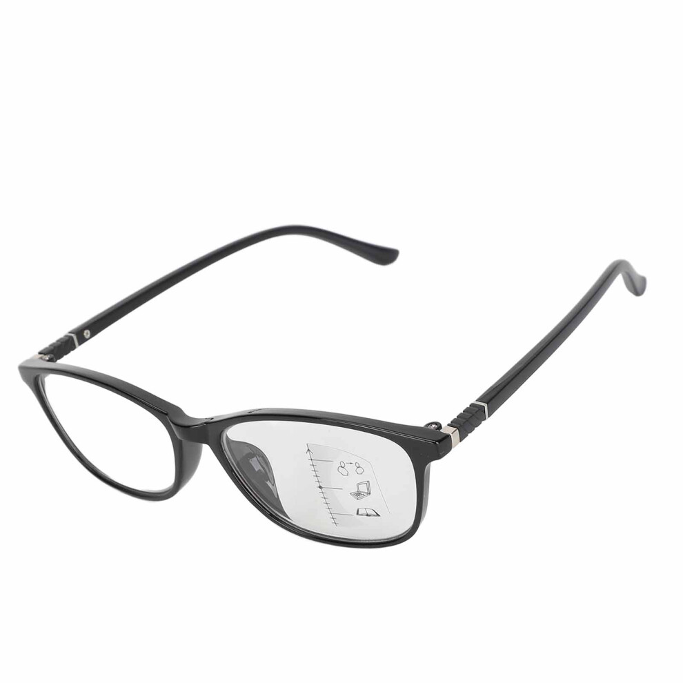 Black/Blue/Light Progressive Multifocal Reading Glasses +2.50 Anti