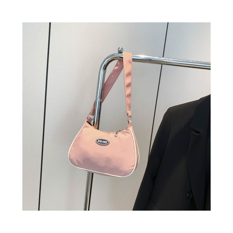 (Pink) Style Street Chic Womens Unique Crescent Bag With Stylish Zipper Closure Four Colors In-image-OPC-PJB66VX-NEW