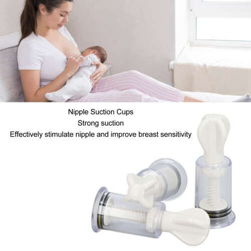Clear Nipple Suction Cups for Breastfeeding Manual Vacuum Adjustable Medium M 2