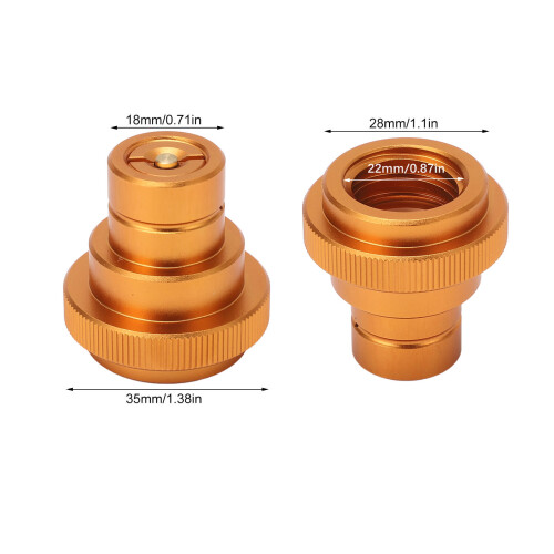 TR21-4 CO2-Adapter Messing-Gold für 60-L-Zylinder 1