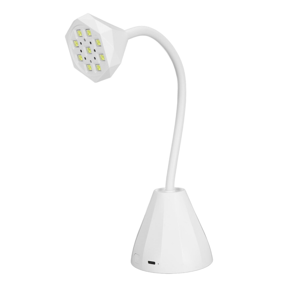 Light 27W Rechargeable Uv Gel Nail Lamp With 9 Led Chips, Flexible Gooseneck