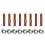 8 Pcs M8 1.25 Threaded Turbo Studs Kit 8mm Metal 10