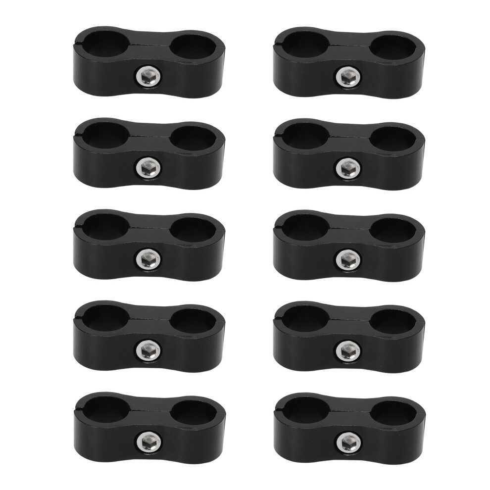 10Pcs 6An Hose Separator Clamp Aluminum Alloy Fuel 9121376101953