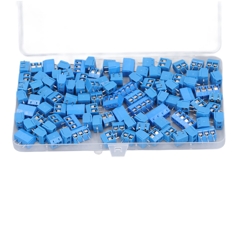 100Pcs Pcb Mount Screw Terminal Blocks 5.08Mm 2P 3P 4P For Wire Connection 9421331779808
