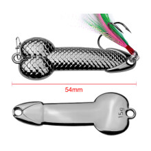 Sequins Spoon Fishing Lures with Feather Hook