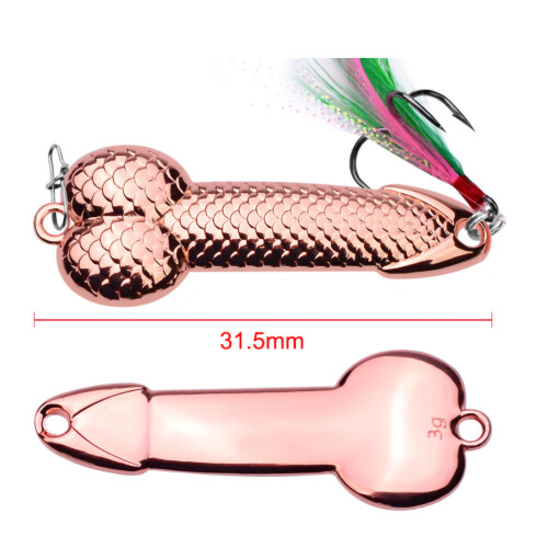 Sequins Spoon Fishing Lures with Feather Hook