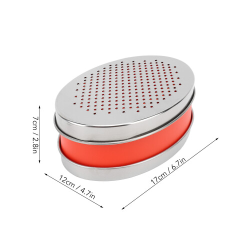 Beidseitige Boxreibe mit Stauraum rot 17x12x7cm 1