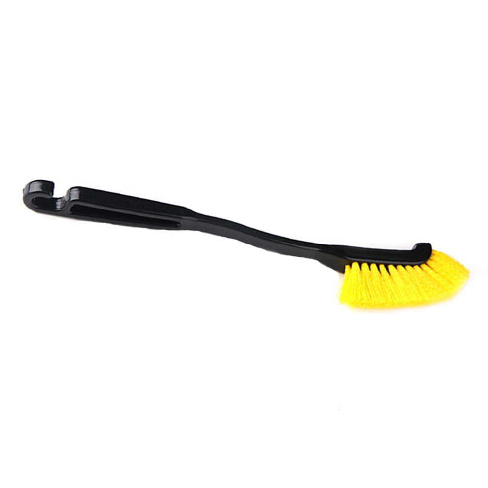 Ergonomic Long Handle Car Wheel Brush with Soft Bristles Anti Scratch