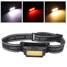 LED COB Kopflampe 800 mAh wiederaufladbar 87 g Schwarz
