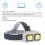 Linterna frontal LED COB 1200 mAh 147 g ABS, Negro 9
