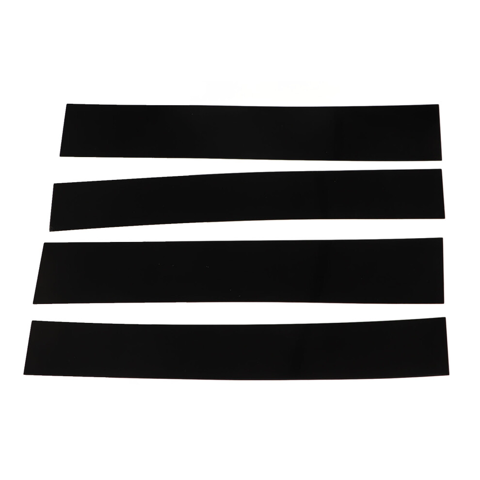 4Pcs 4D Style Pillar Post Trim Gloss Mirror Black 9121376106538