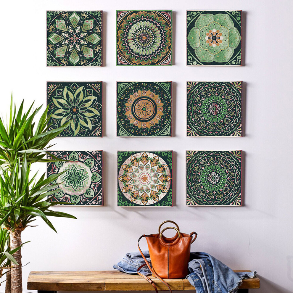 24Pcs Floral Pvc Tile Stickers Self-Adhesive Waterproof 15X15cm 8371331787987