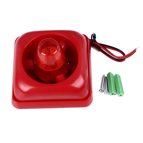 ABS Material Fire Strobe Siren with Red Flashing Lights 115DB 1